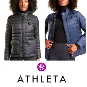 Athleta reversible puffer coat size S EUC